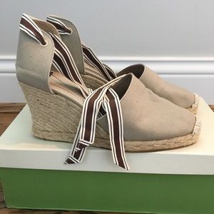 Kate Spade ribbon tie espadrilles